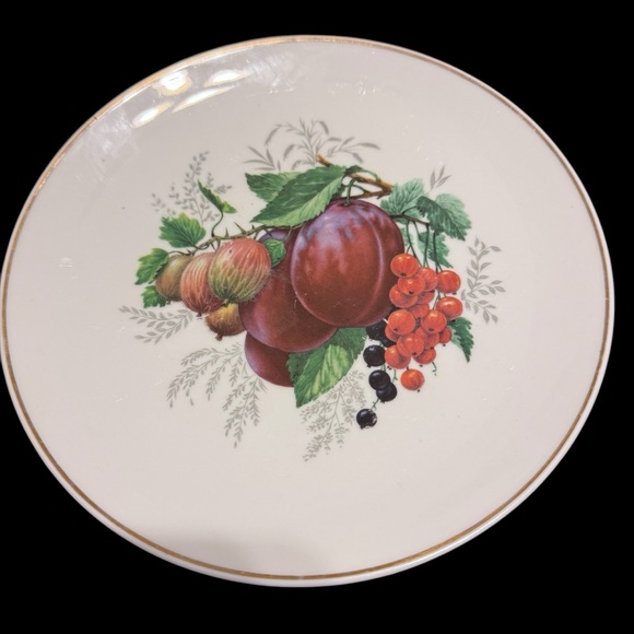 Vintage Jaeger Co. Bavaria Crown E&R Salad Plates (5) with Fruit Motif - Picture 5 of 7
